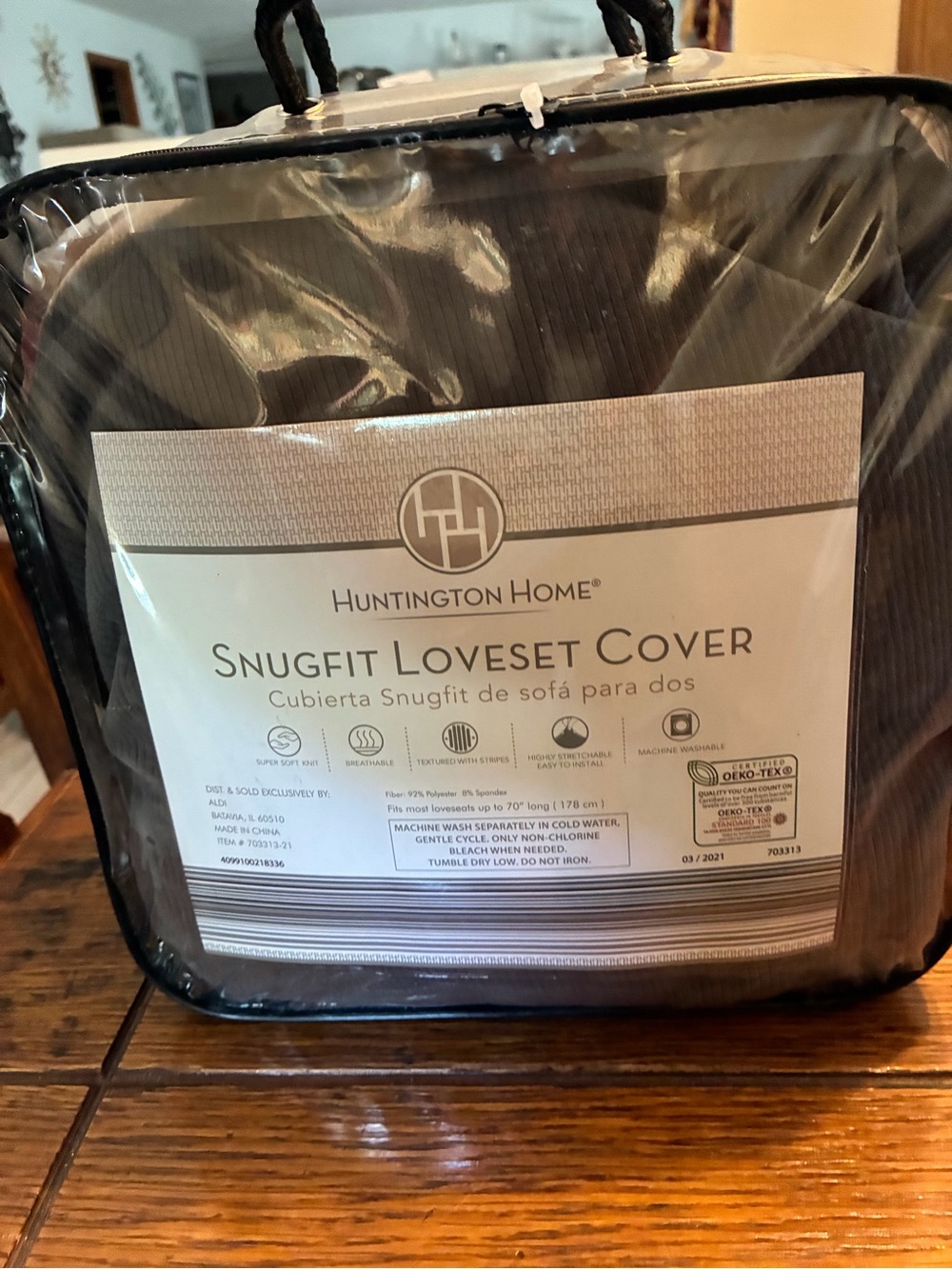 Huntington Home Snugfit Loveseat Cover - Dark Gray